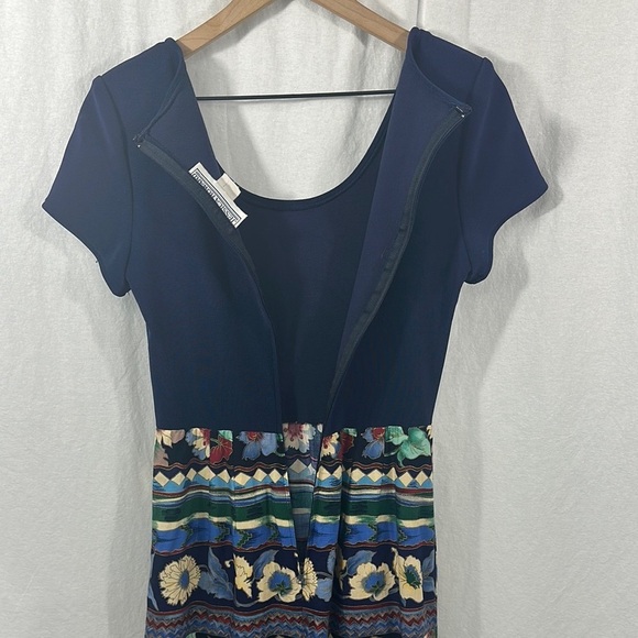 Jessica Howard Vintage Side Tie Faux Wrap Floral Retro Dress Womens Size 8 Boho - Picture 9 of 11